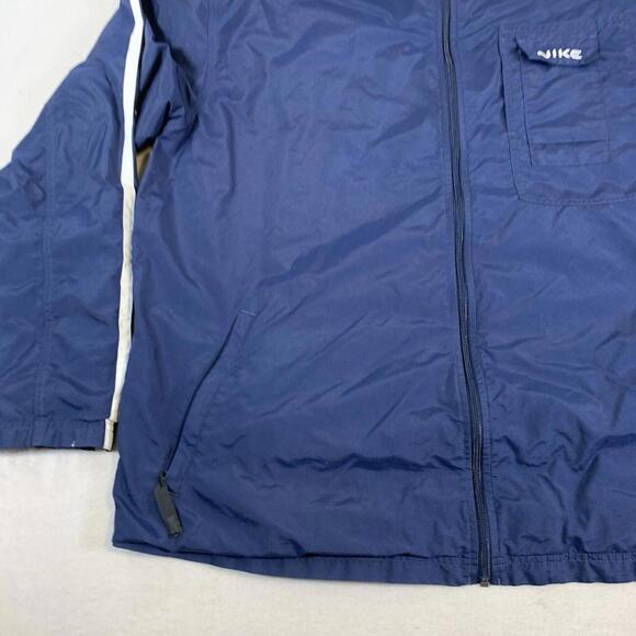 Vintage Nike Jacket Mens 2XL Blue Lined Full Zip 90s Gray Tag Y2K Street‎ Wear - Picture 7 of 16